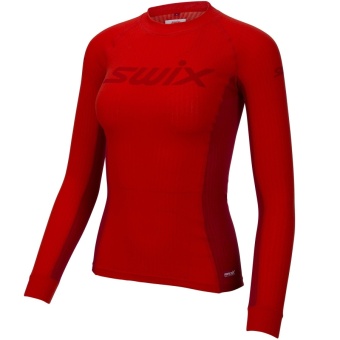 Футболка SWIX RaceX LS женская, ярко-красный