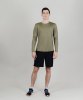 Футболка NORDSKI RUN Olive LS длинный рукав, мужская, оливковый