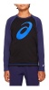 Футболка ASICS B BIG SPIRAL LS TOP, детская, черный/синий/голубой