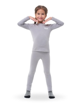 Термобелье OLDOS Shandi (рубашка, кальсоны) детское, св.серый/серый