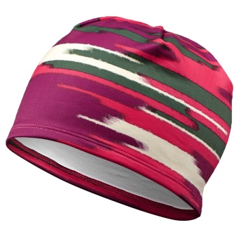 Шапка ASICS LOGO BEANIE, бордовый принт