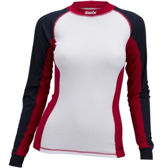 Футболка SWIX RaceX LS женская, т.синий/белый