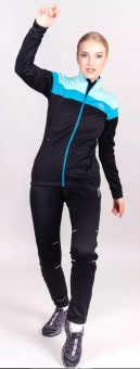 Куртка NORDSKI DRIVE (soft-shell) женская, черный/бирюзовый 