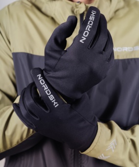 Перчатки NORDSKI RUN Black унисекс, черный