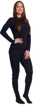 Белье NORDSKI 20 WARM W (рубашка, рейтузы), женское, черный