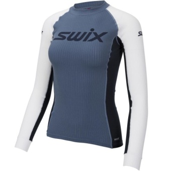 Футболка SWIX RaceX LS женская, серо-голубой