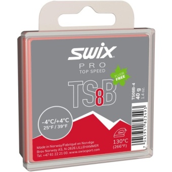 Парафин SWIX TS8B red +4/-4*С, 40г