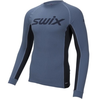 Футболка SWIX RaceX LS мужская, серо-голубой