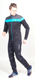 Куртка NORDSKI DRIVE (soft-shell) мужская, черный/голубой