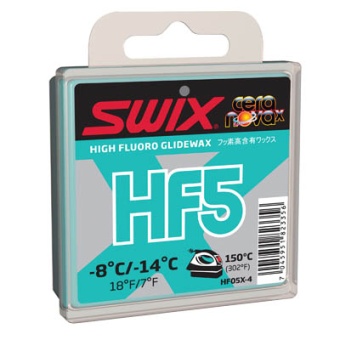 Парафин SWIX HF5X turquoise -8/-14*С, 40г