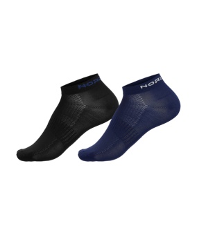 Носки NORDSKI RUN 2PPK Black/Seaport, черный/синий